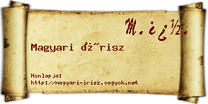 Magyari Írisz névjegykártya